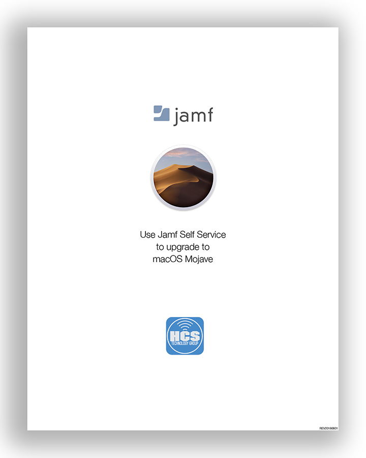 Use Jamf Self Service to upgrade to macOS Mojave