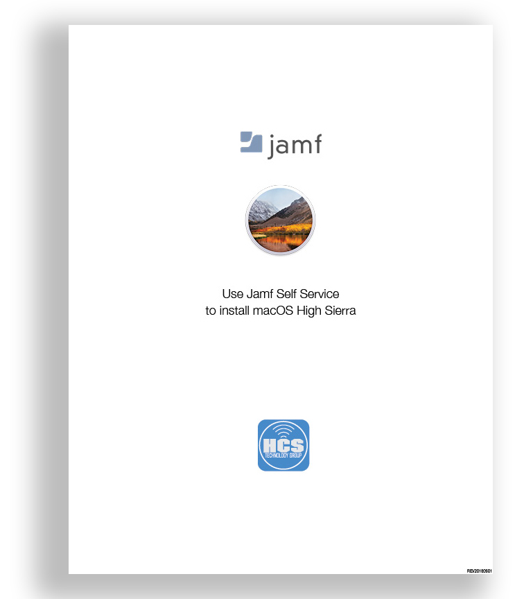 Use Jamf Self Service to install macOS High Sierra